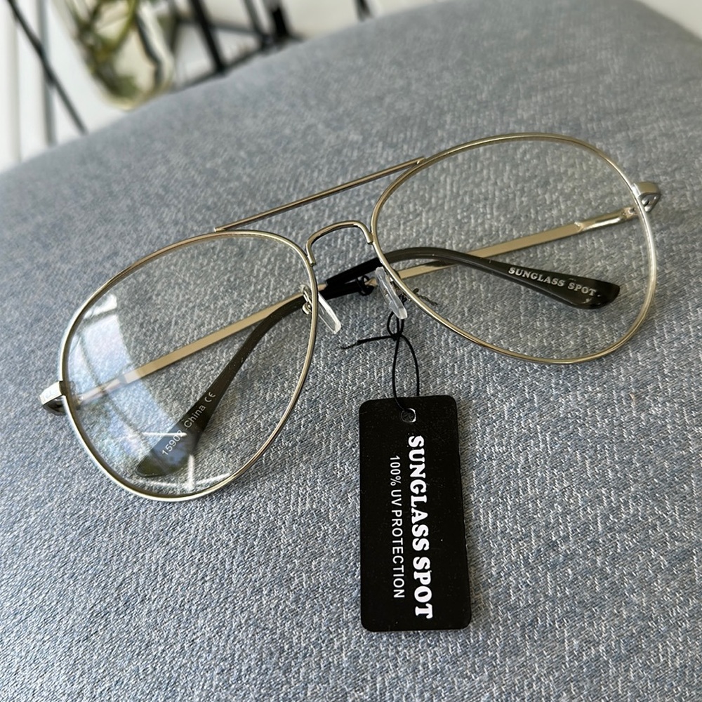 NWT Clear aviator glasses